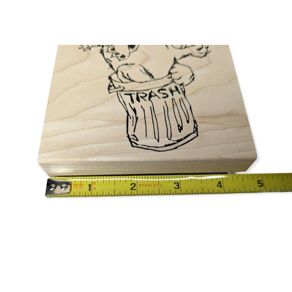 Stamps by Judith & Heather Large Trash Can Bear Stamp - Picture 4 of 5